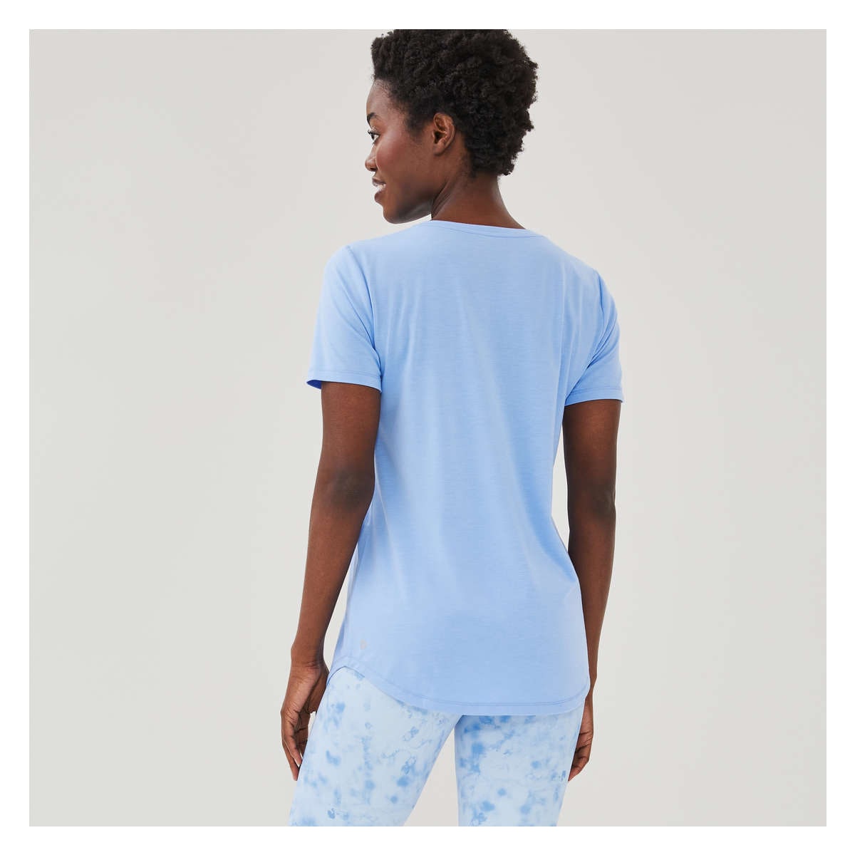 Active V-Neck T-Shirt in Light Blue from Joe Fresh